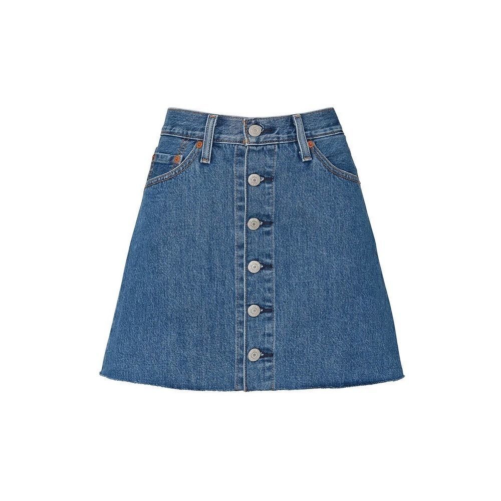 LEVI'S Denim Button Front Mini Skirt - Picture 2 of 5